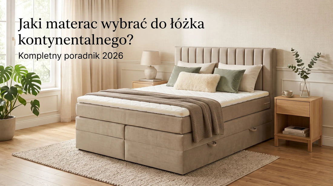 Łóżko kontynentalne z materacem kieszeniowym w jasnej sypialni – Livaro24