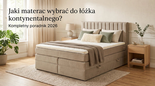 Łóżko kontynentalne z materacem kieszeniowym w jasnej sypialni – Livaro24