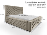 Rysunek techniczny łóżka Castello 3 Lux – wymiary i specyfikacja
