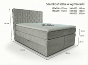 Rysunek techniczny łóżka Porto Duo – wymiary i specyfikacja
